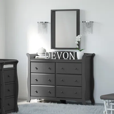 Ashley Storkcraft Avalon 6 Drawer Double Dresser In Gray