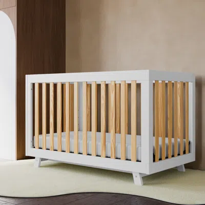 Ashley Storkcraft Beckett 3-in-1 Convertible Crib In White/natural