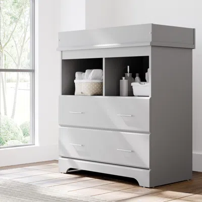 Ashley Storkcraft Brookside 2-drawer Changing Chest In Pebble Gray