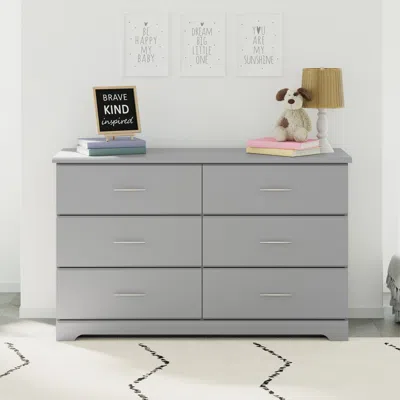 Ashley Storkcraft Brookside 6 Drawer Double Dresser In Pebble Gray