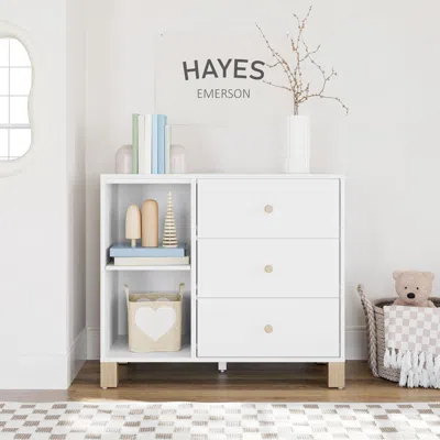 Ashley Storkcraft California 3 Drawer Combo Dresser In White/driftwood