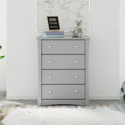 Ashley Storkcraft Crescent 4 Drawer Dresser In Pebble Gray