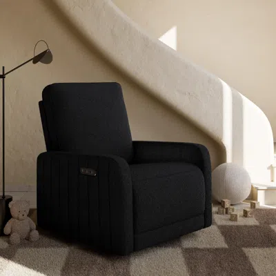 Ashley Storkcraft Kyoto Deluxe Extra-wide Power Swivel Glider Recliner In Black