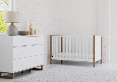 Ashley Storkcraft Pacific 4-in-1 Convertible Crib In White/vintage Driftwood