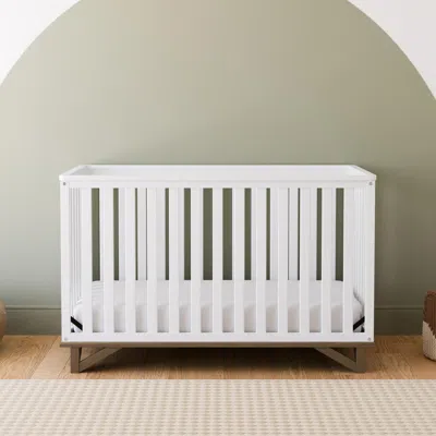 Ashley Storkcraft Santa Monica 5-in-1 Convertible Crib In White/vintage Driftwood