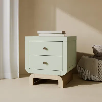 Ashley Storkcraft Santorini 20" 2 Drawer Nightstand In Sage/driftwood
