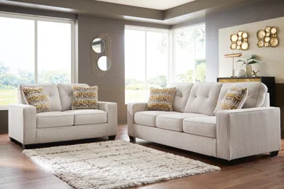 Ashley Storrow Sofa And Loveseat In Stone
