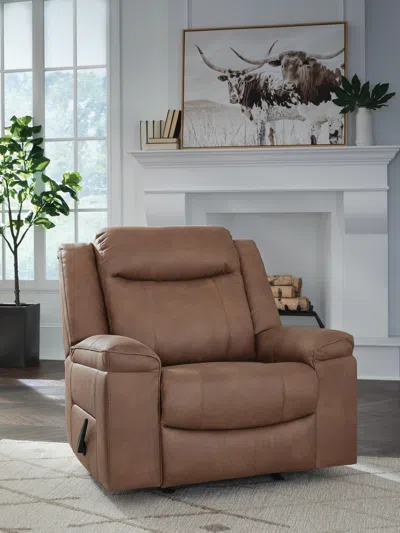 Ashley Streamlight Manual Recliner In Caramel