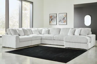 Ashley Stupendous 6-piece Sectional With Chaise In Alloy