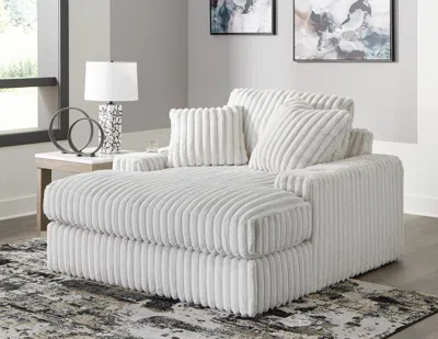 Ashley Stupendous Oversized Chaise In Alloy