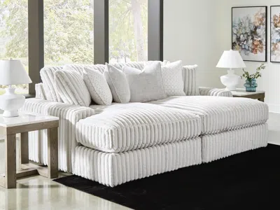 Ashley Stupendous Super Chaise In Alloy