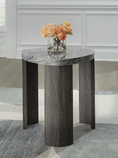 Ashley Surmour End Table In Gray/brown
