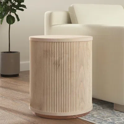 Ashley Suvii Home Lucca Side Table In White/brown