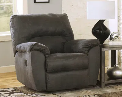 Ashley Tambo Manual Recliner In Pewter