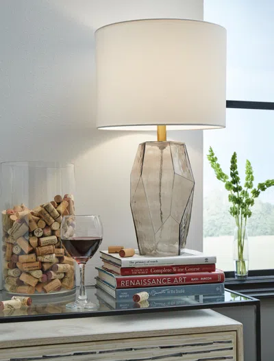 Ashley Taylow Table Lamp In Gray
