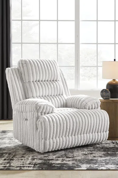 Ashley Technique Power Recliner In Alloy
