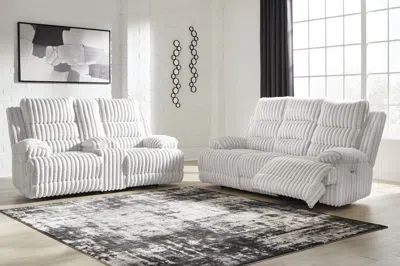 Ashley Technique Sofa And Loveseat In Alloy