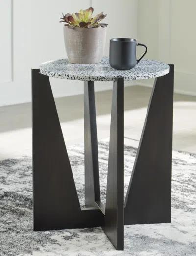 Ashley Tellrich Accent Table In Black/white