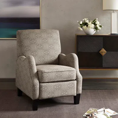 Ashley Thayer Manual Recliner In Beige Multi