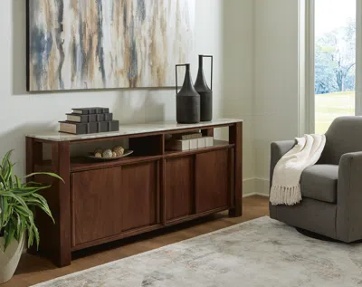Ashley Tobinville Accent Cabinet In Dark Brown