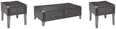 Ashley Todoe Coffee Table With 2 End Tables In Dark Gray