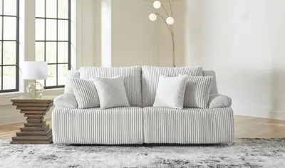 Ashley Top Tier 2-piece Manual Reclining Modular Loveseat In Alloy