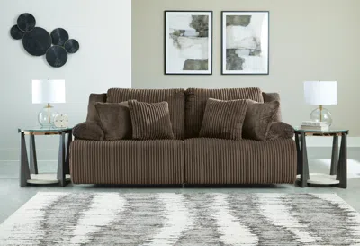 Ashley Top Tier 2-piece Manual Reclining Modular Loveseat In Chocolate