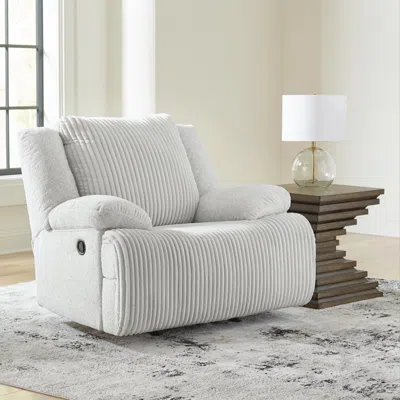 Ashley Top Tier Oversized Manual Rocker Recliner In Alloy