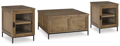 Ashley Torlanta Coffee Table With 2 End Tables In Brown