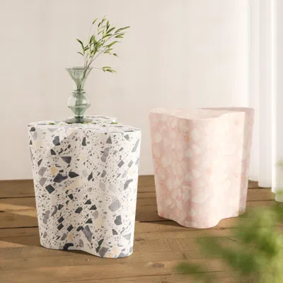 Ashley Tov Furniture Slab Side Table In Pink