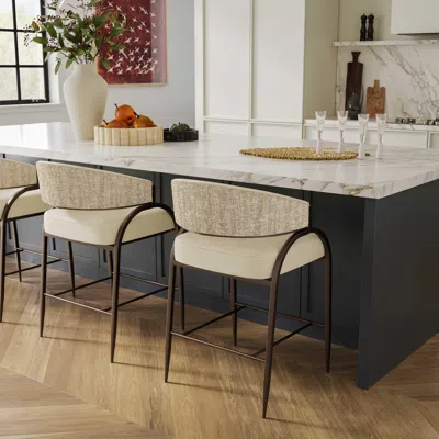 Ashley Tov Furniture Tatum Counter Height Bar Stool In Cream
