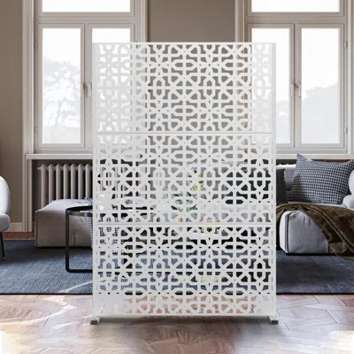 Ashley Tranquilbreeze Perilla Outdoor Privacy Screen Garden Fence In White