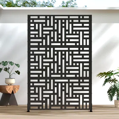 Ashley Tranquilbreeze Streets Outdoor Privacy Screen Garden Fence In Black
