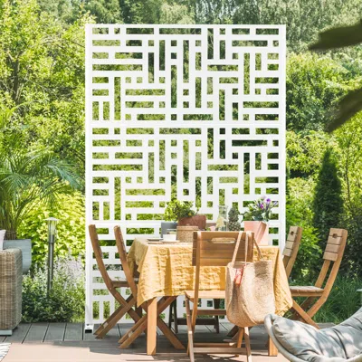 Ashley Tranquilbreeze Streets Outdoor Privacy Screen Garden Fence In White