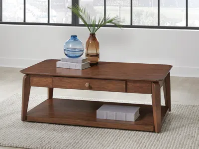 Ashley Trenmour Coffee Table In Medium Brown