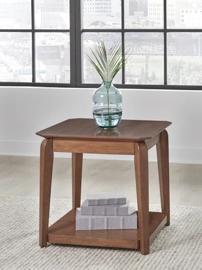 Ashley Trenmour End Table In Medium Brown