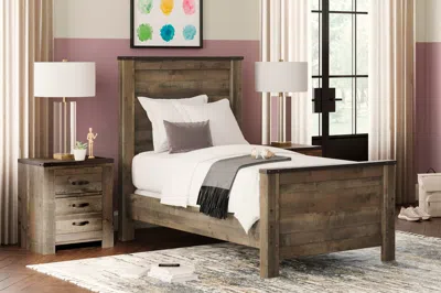Ashley Trinell Twin Panel Bed In Brown