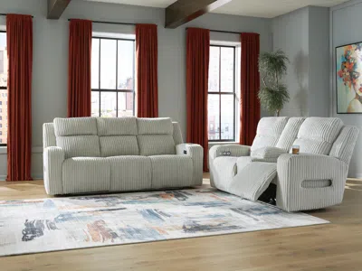 Ashley Twinbrooke Sofa And Loveseat In Alloy