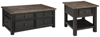 Ashley Tyler Creek Coffee Table With 1 End Table In Grayish Brown/black