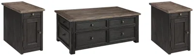 Ashley Tyler Creek Coffee Table With 2 End Tables In Grayish Brown/black