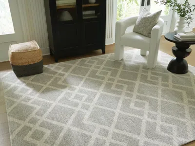 Ashley Unawick Large Rug In Gray/ivory