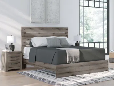 Ashley Urbanoore King Panel Bed In Brown Gray