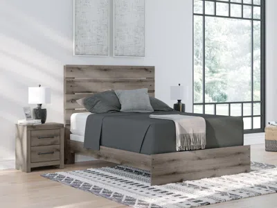 Ashley Urbanoore Queen Panel Bed In Brown Gray