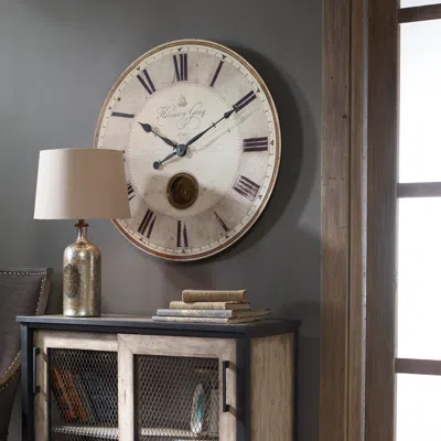 Ashley Uttermost Harrison Gray 30" Clock In White