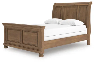 Ashley Vandenmore Queen Sleigh Bed In Medium Brown