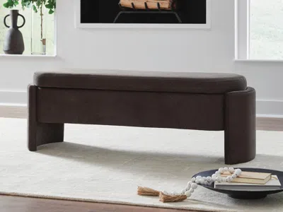 Ashley Vavuniya Storage Bench In Brown