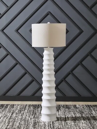 Ashley Veraleigh Floor Lamp In White