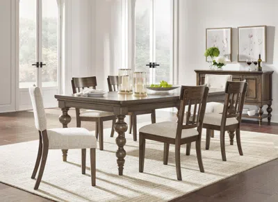 Ashley Veramond Dining Table And 6 Chairs In Dark Brown