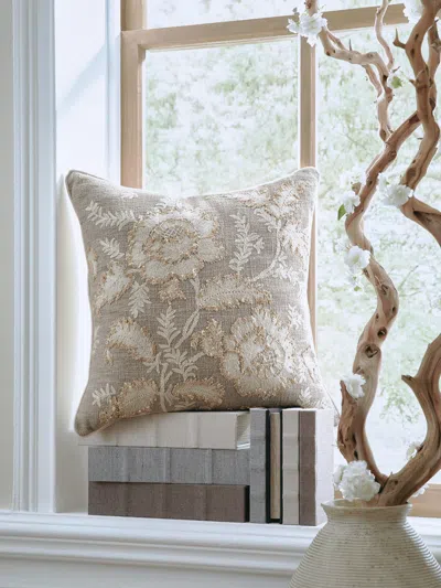 Ashley Viveka Pillow In Brown/beige