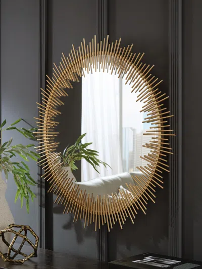 Ashley Wainport Accent Mirror In Gold Finish